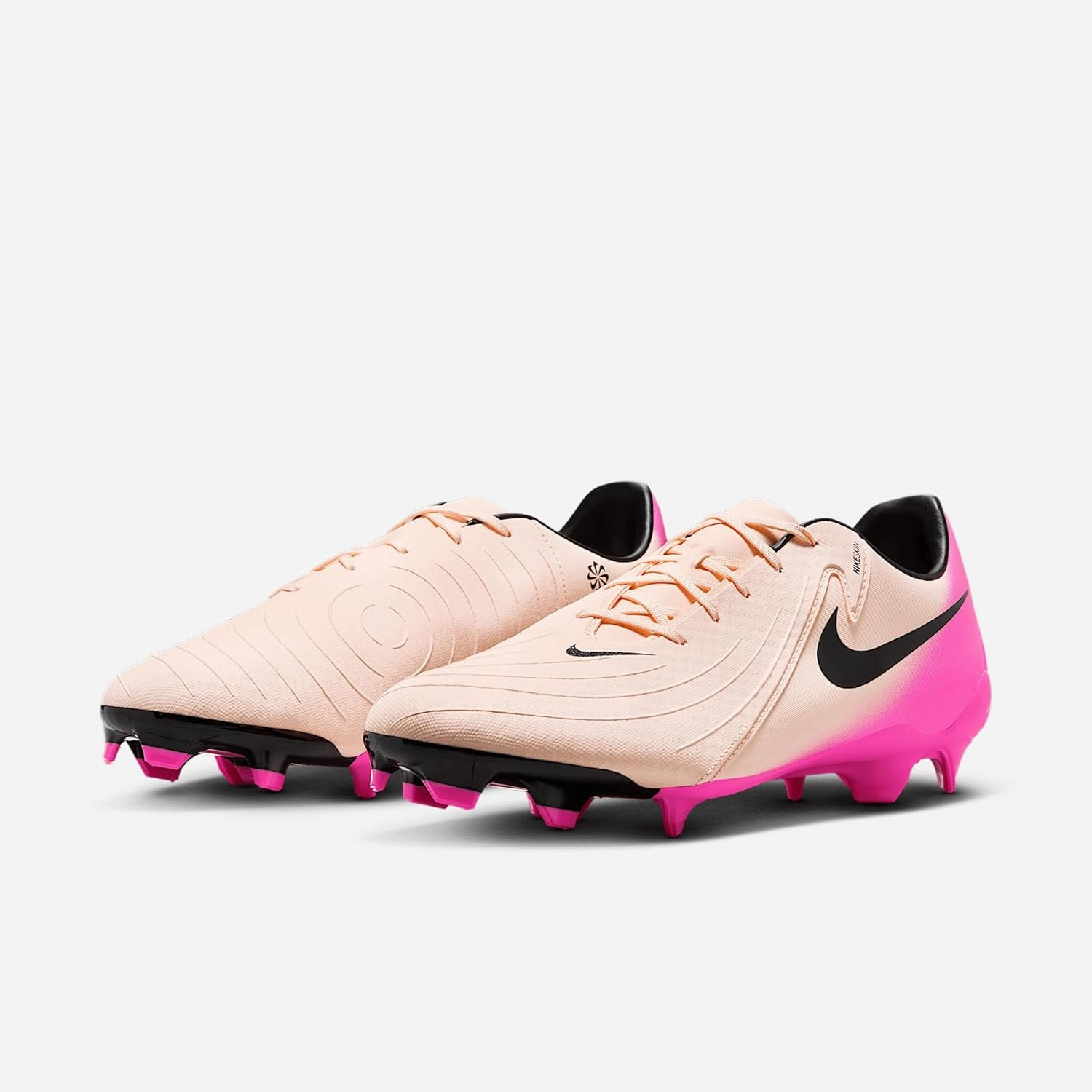 Nike Phantom GX 2 Academy MG Low-Top Soccer Cleats (FD6723-800, Crimson Tint/Pink Blast/Black)