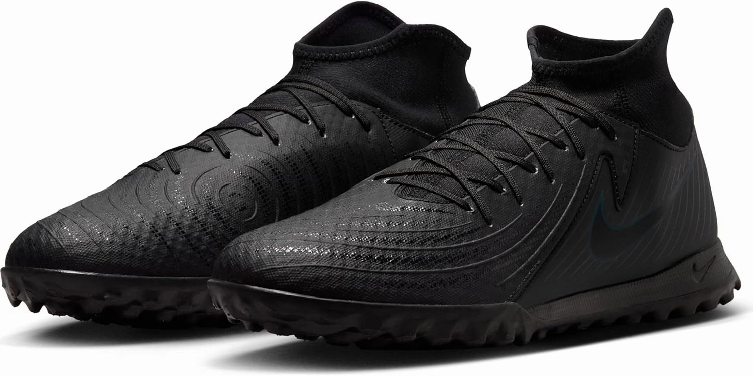 Nike Phantom Luna 2 Academy TF High-Top Soccer Shoes (FJ2566-002, Black/Deep Jungle/Black)