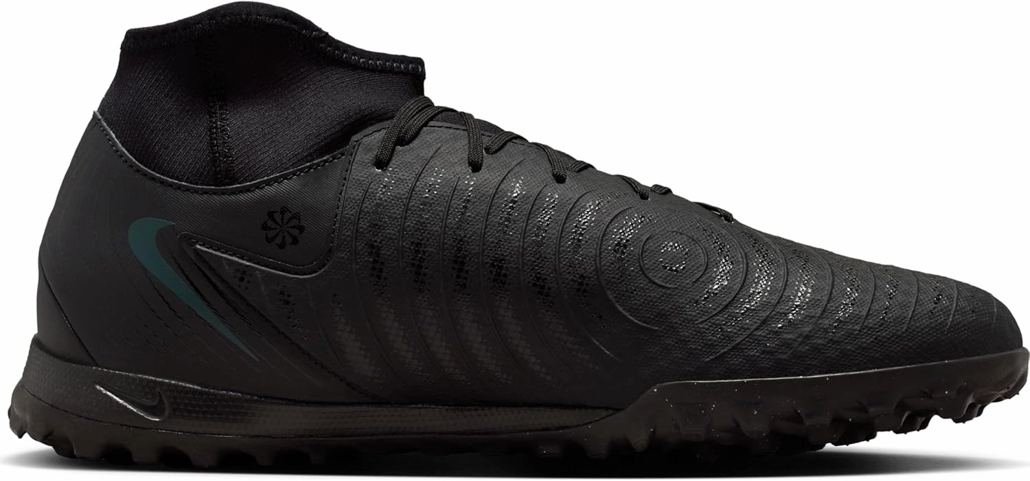 Nike Phantom Luna 2 Academy TF High-Top Soccer Shoes (FJ2566-002, Black/Deep Jungle/Black)