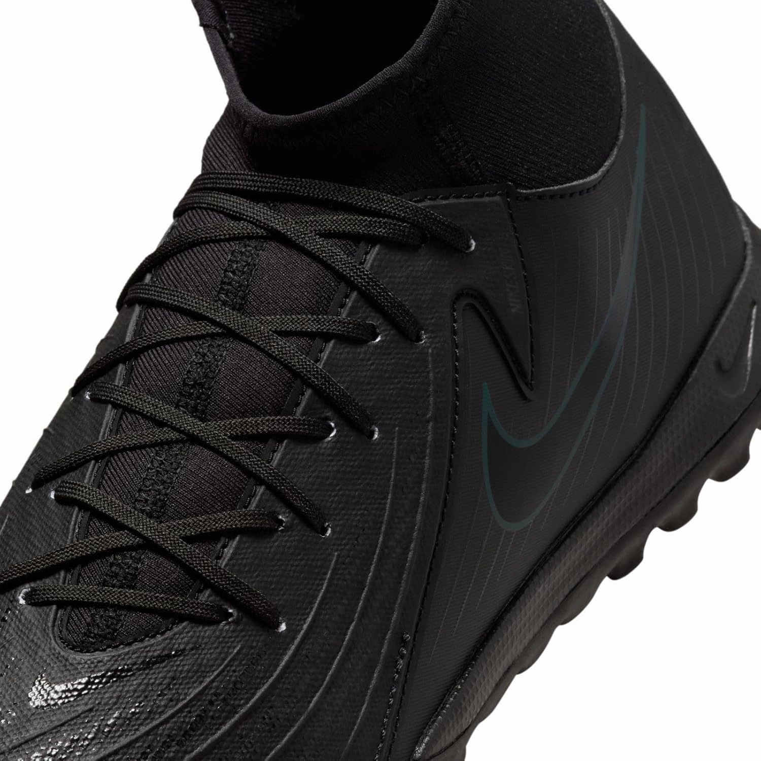 Nike Phantom Luna 2 Academy TF High-Top Soccer Shoes (FJ2566-002, Black/Deep Jungle/Black)