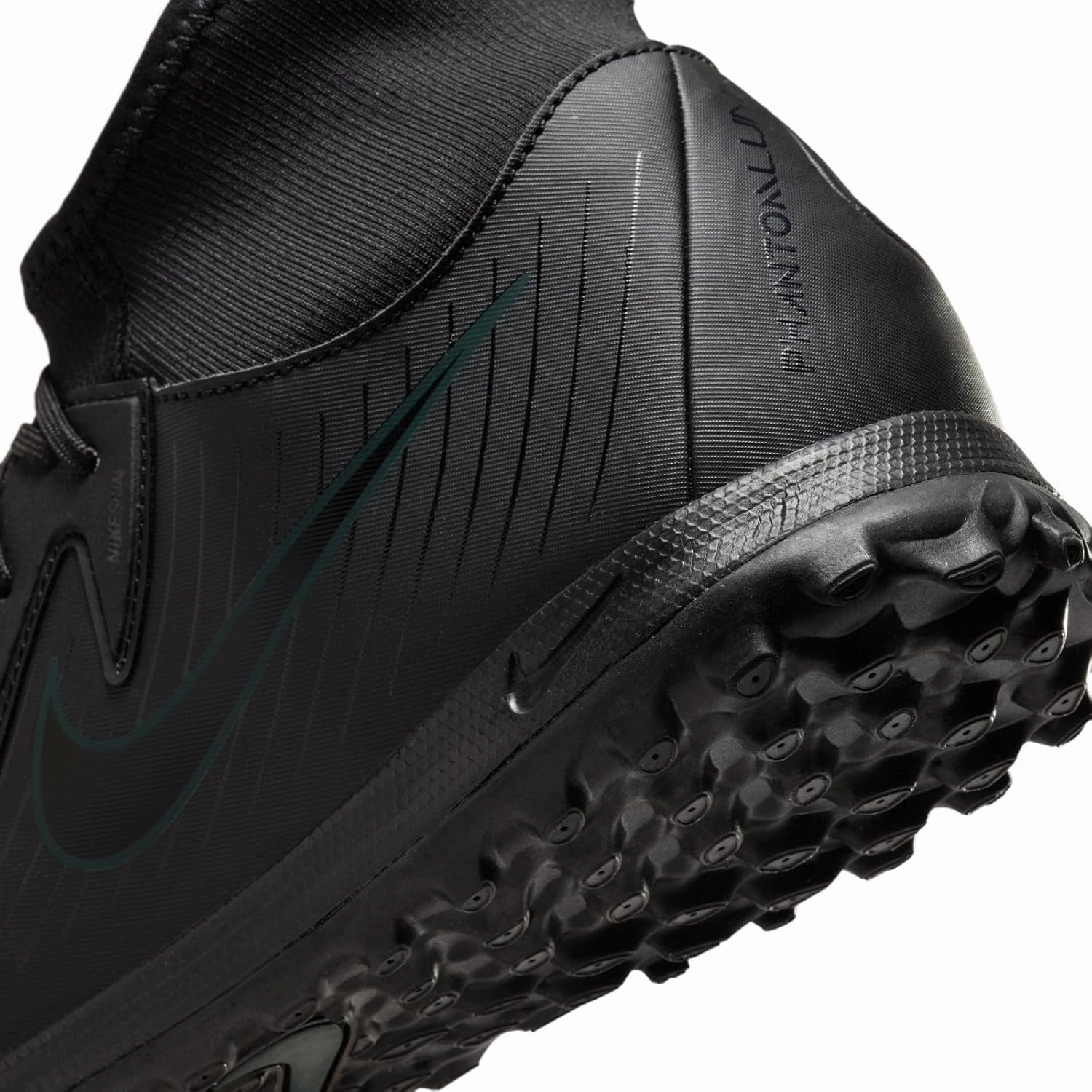 Nike Phantom Luna 2 Academy TF High-Top Soccer Shoes (FJ2566-002, Black/Deep Jungle/Black)