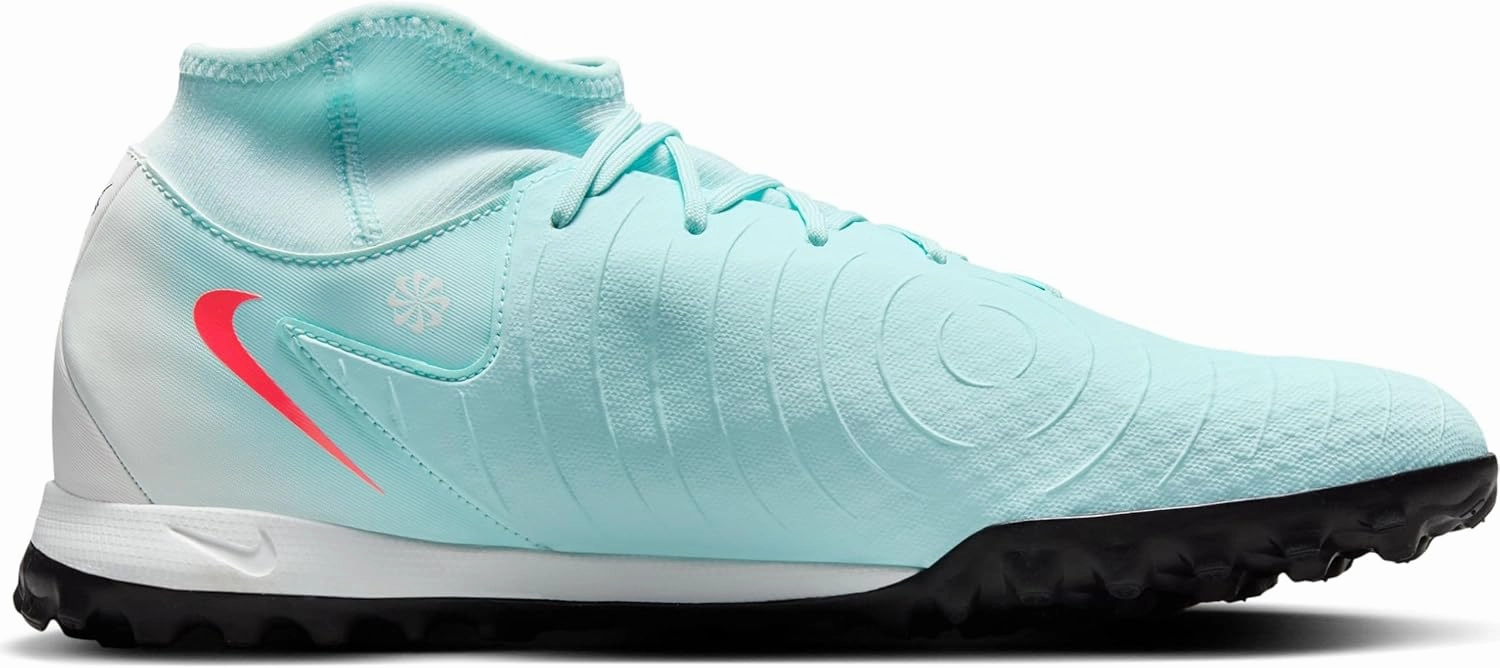 Nike Phantom Luna 2 Academy TF High-Top Soccer Shoes (FJ2566-300, Mint/Off Noir/Atomic Red)