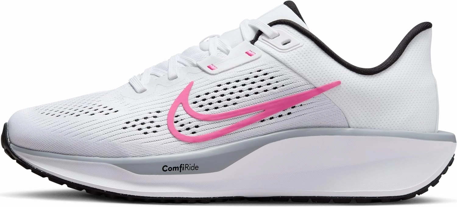 Nike Quest 6 Women's Road Running Shoes (FD6034-102, White/Pinksicle/Wolf Grey/Black)