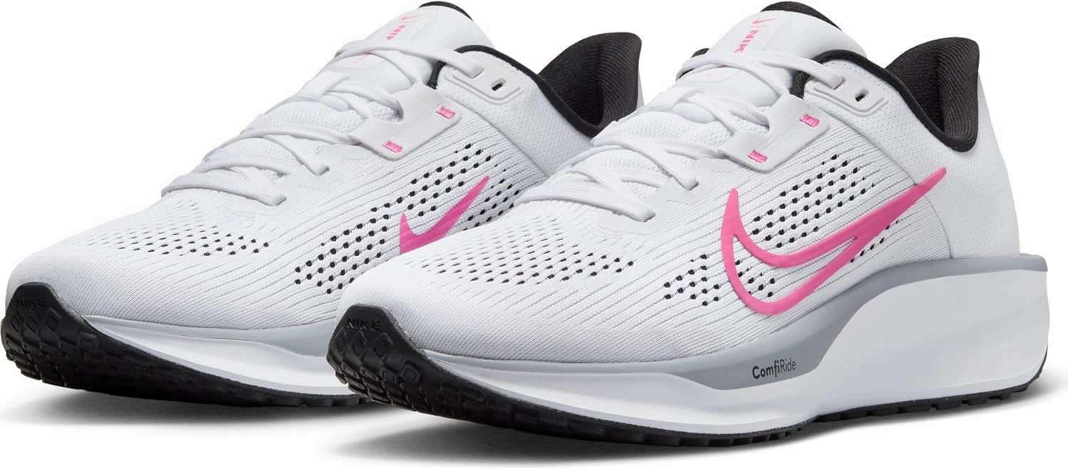 Nike Quest 6 Women's Road Running Shoes (FD6034-102, White/Pinksicle/Wolf Grey/Black)