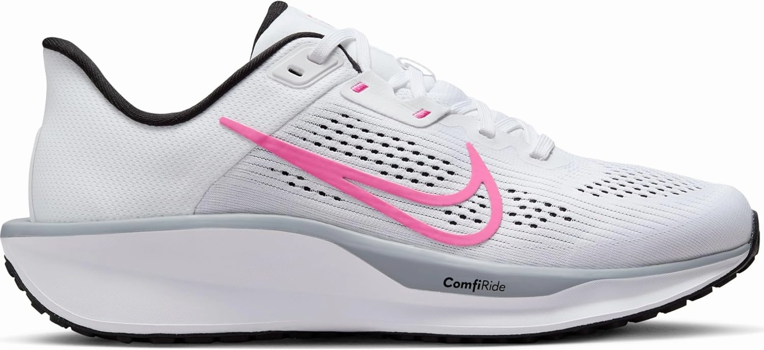 Nike Quest 6 Women's Road Running Shoes (FD6034-102, White/Pinksicle/Wolf Grey/Black)