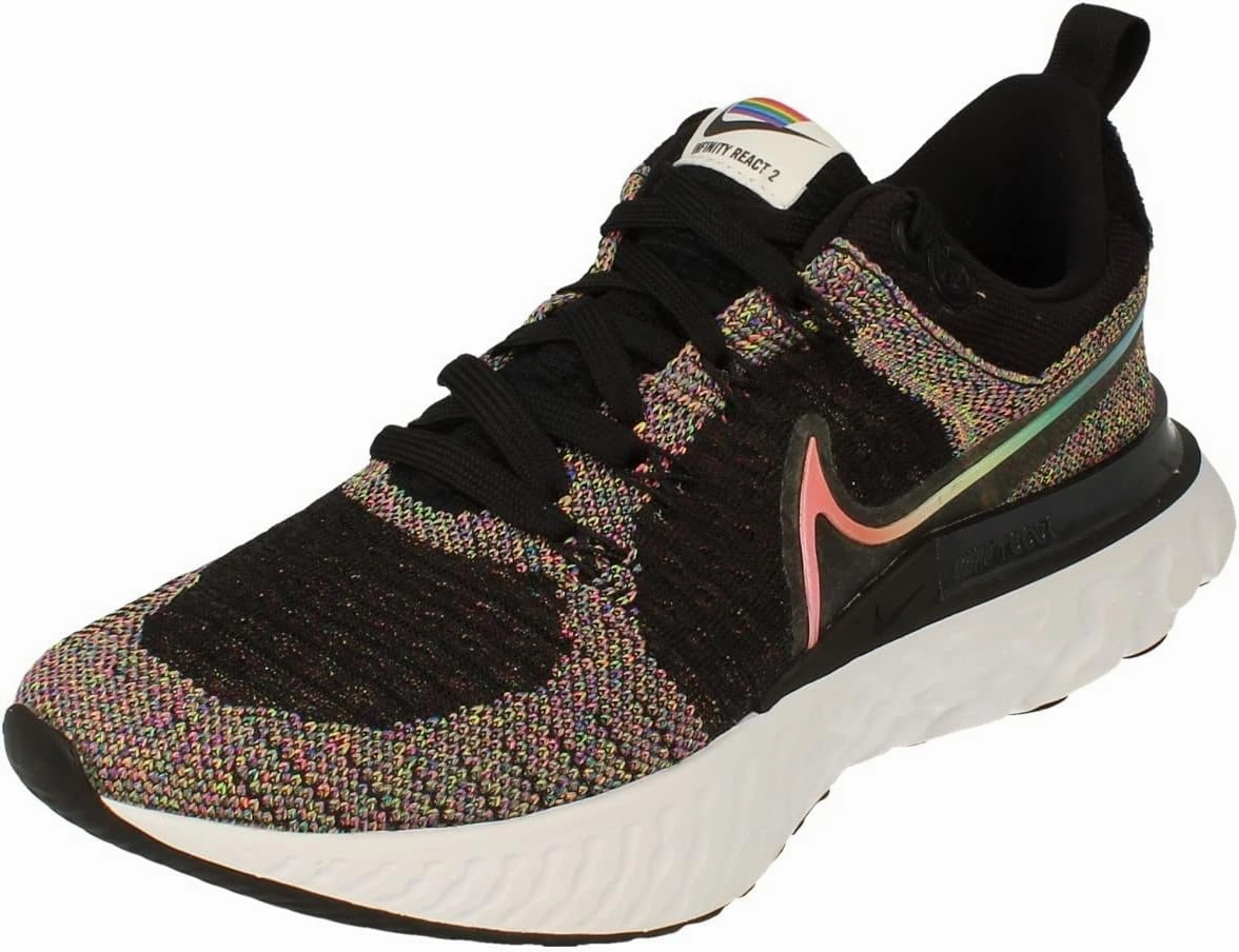 Nike React Infinity Run FK 2 BT Unisex Running Trainers DD6790 Sneakers Shoes (UK 6.5 US 7.5 EU 40.5, Black Multi Color Pink 001)