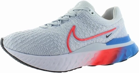 Nike React Infinity Run FK 3 Womens Shoes Size 6, Color: Football Grey/Bright Crimson