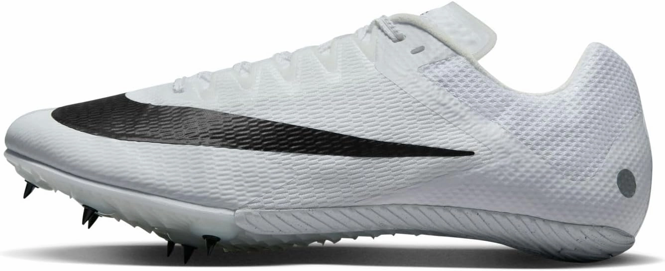 Nike Rival Sprint Track & Field Sprinting Spikes (DC8753-100, White/Metallic Silver/Pure Platinum/Black) Size 7