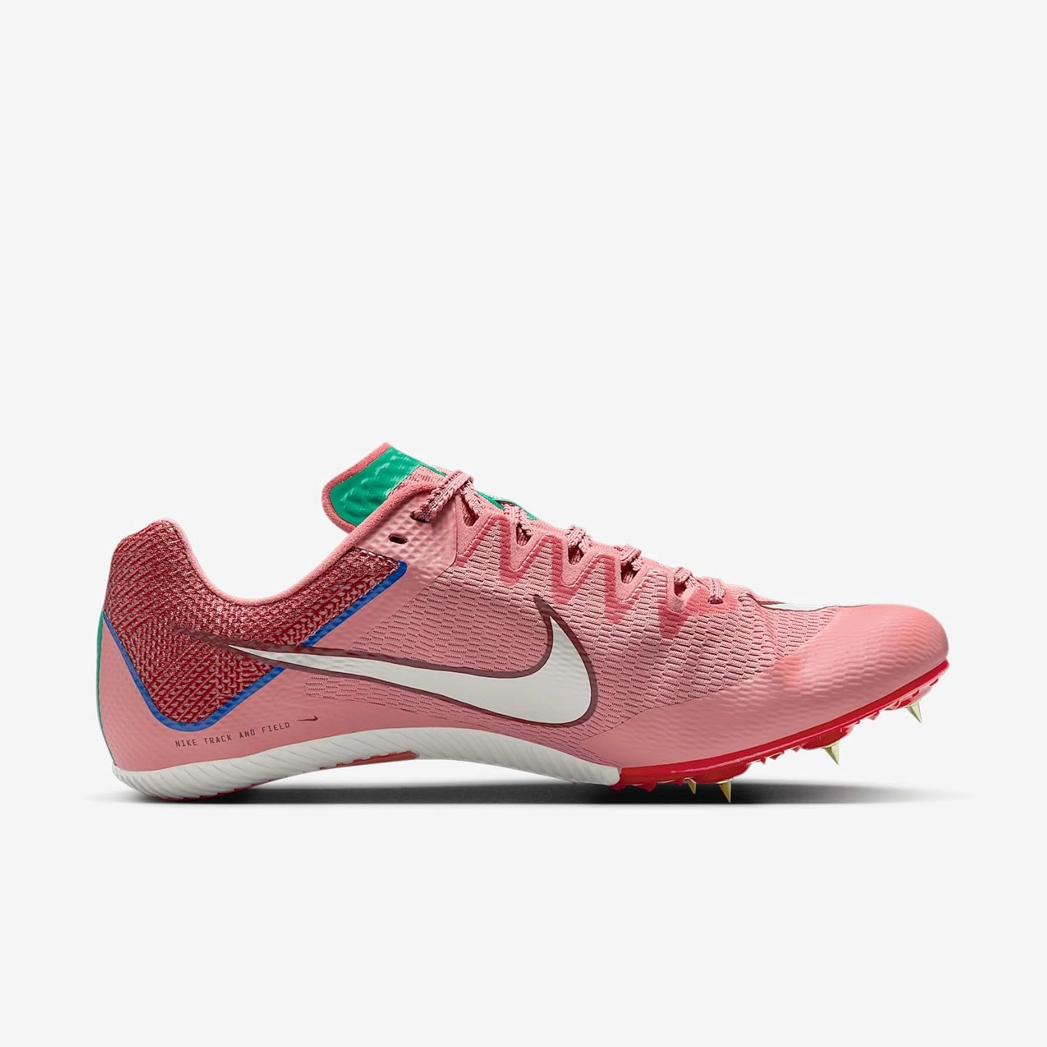 Nike Rival Sprint Track & Field Sprinting Spikes (HQ2061-600, Red Stardust/Stadium Green/University Red)