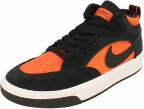 Nike SB React Leo Skate Shoes (DX4361-002, Black/Orange/Electro Orange/Black) Size 6