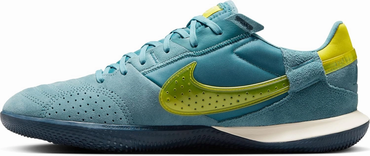Nike Streetgato Low-Top Soccer Shoes (DC8466-004, Smokey Blue/Lightning)
