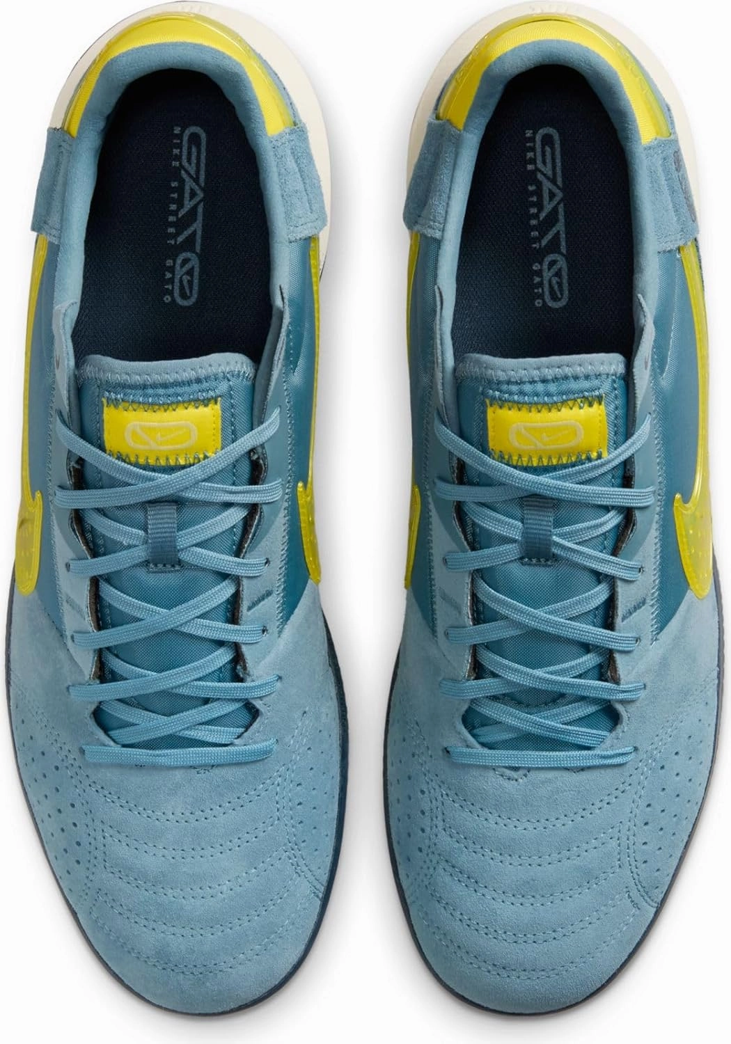 Nike Streetgato Low-Top Soccer Shoes (DC8466-004, Smokey Blue/Lightning)