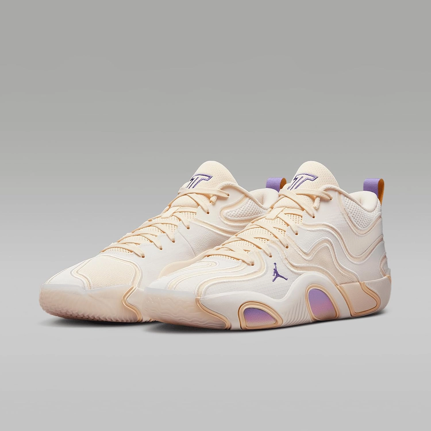 Nike Tatum 3 Basketball Shoes (HV5882-100, Sail/Muslin/Pale Ivory/Dark Iris)
