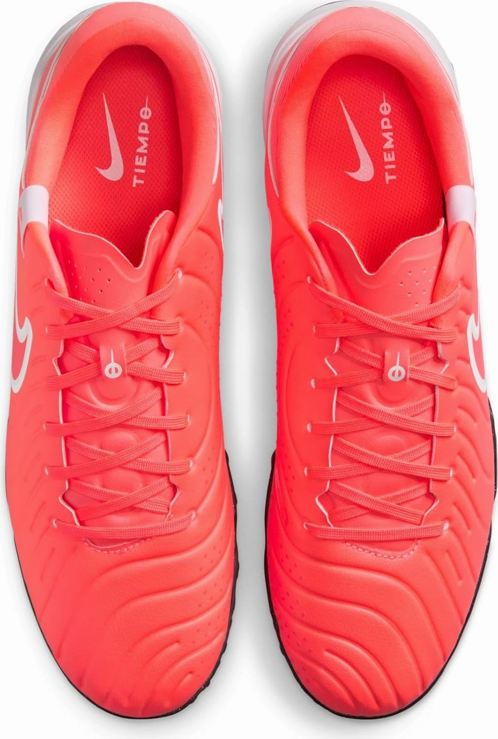 Nike Tiempo Legend 10 Academy Turf Low-Top Soccer Shoes (DV4342-800, Hot Lava/White)