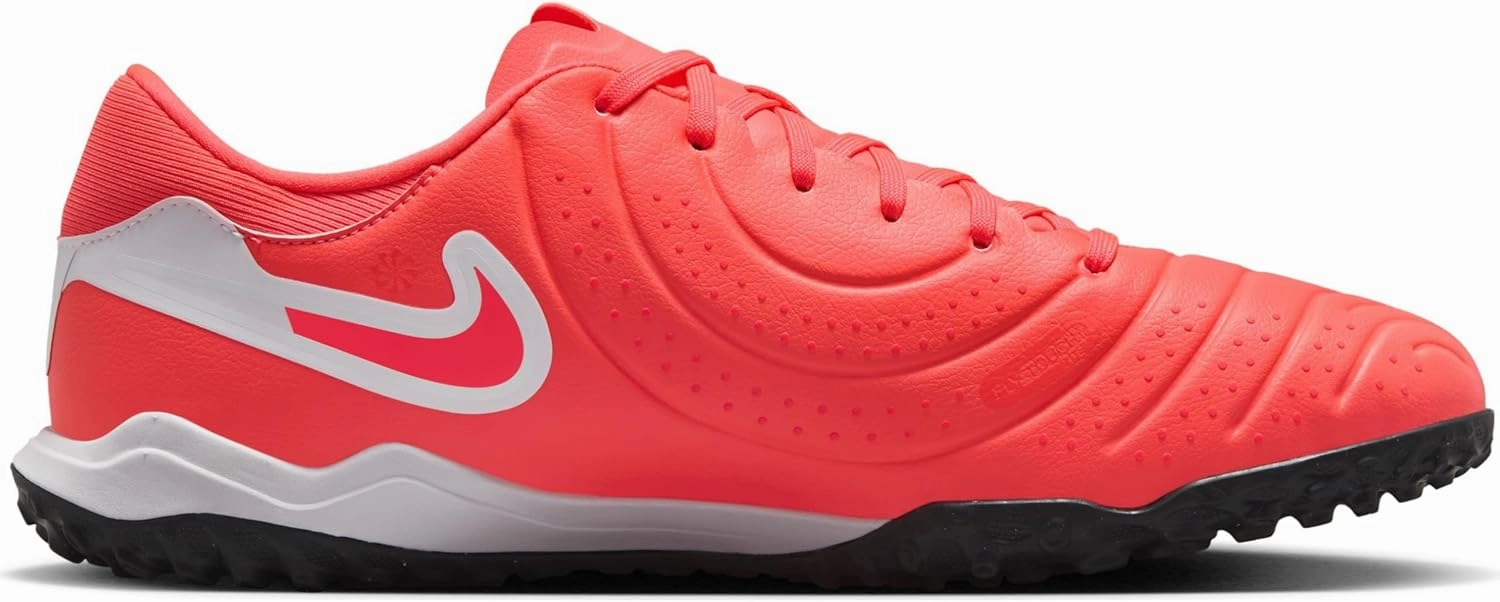 Nike Tiempo Legend 10 Academy Turf Low-Top Soccer Shoes (DV4342-800, Hot Lava/White)