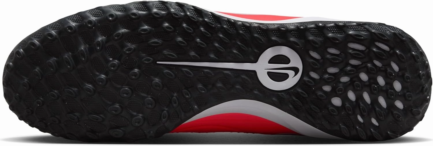 Nike Tiempo Legend 10 Academy Turf Low-Top Soccer Shoes (DV4342-800, Hot Lava/White)