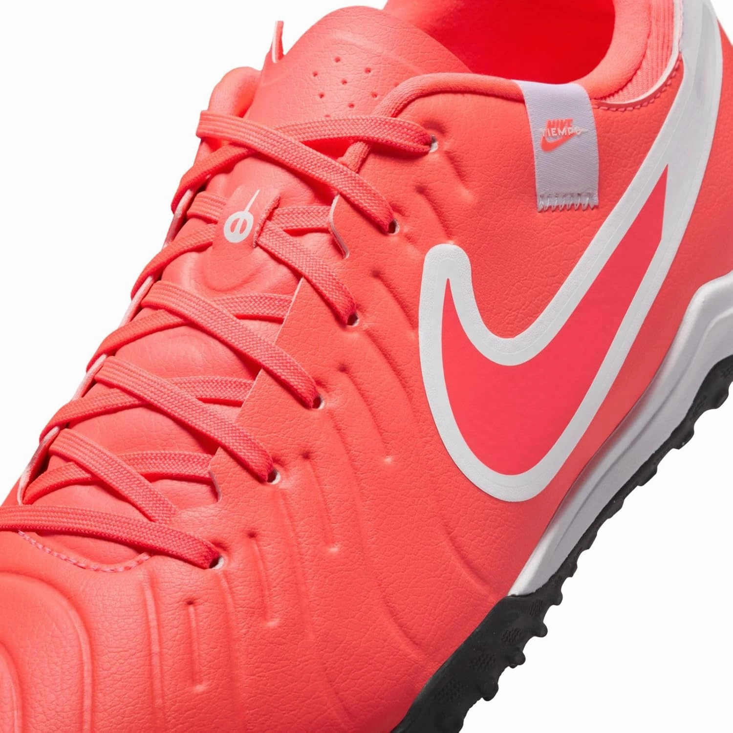 Nike Tiempo Legend 10 Academy Turf Low-Top Soccer Shoes (DV4342-800, Hot Lava/White)