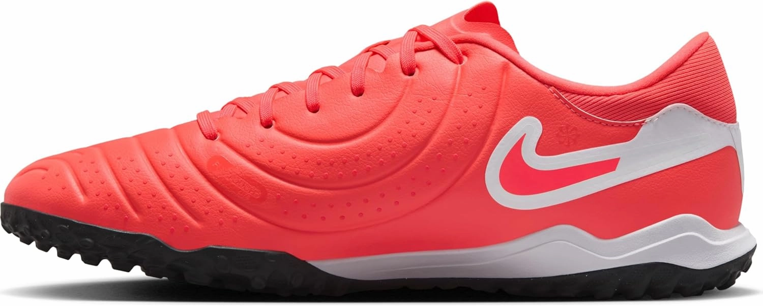 Nike Tiempo Legend 10 Academy Turf Low-Top Soccer Shoes (DV4342-800, Hot Lava/White)