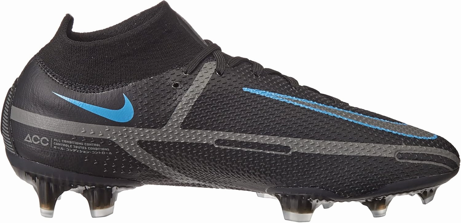 Nike Unisex Phantom GT2 Elite DF FG Soccer Shoe, White/BRT Crimson-Volt-Black