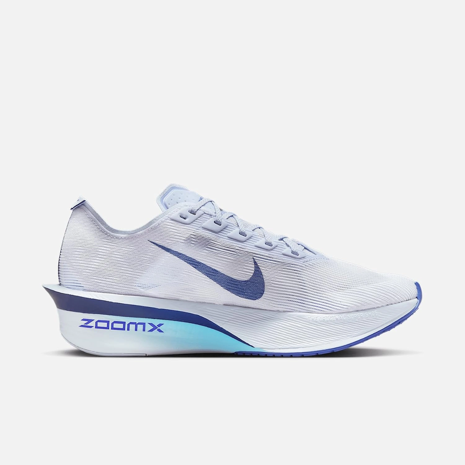 Nike Vaporfly 4 Women's Road Racing Shoes (HF6412-001, Ghost/Persian Violet/Football Grey/Blue Void)