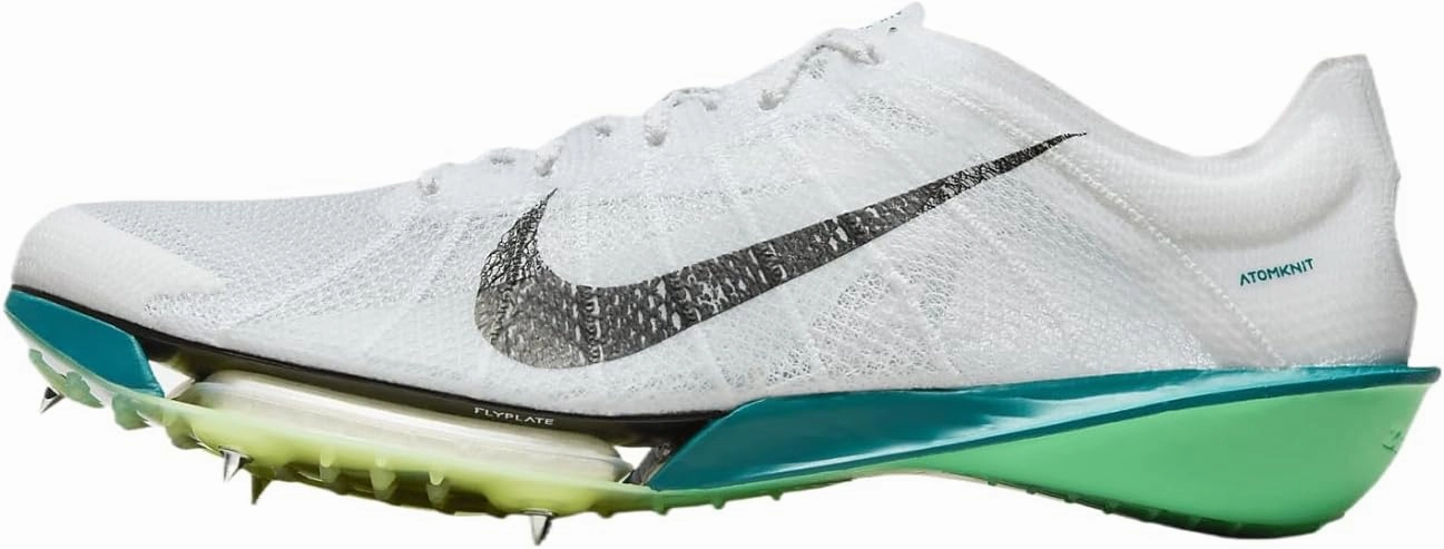 Nike Victory 2 Track & Field Distance Spikes (FD8411-100, White/Bright Spruce/Electric Algae/Black) Size 8
