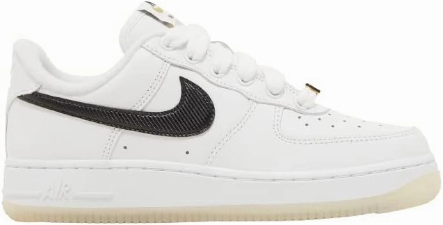 Nike Women's Air Force 1 Low White BlackMetallic Gold Size 7.5