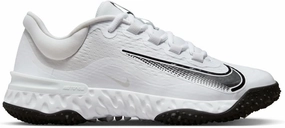 Nike Women's Alpha Huarache Elite 4 Softball Turf Shoes SZ 8 White | Black