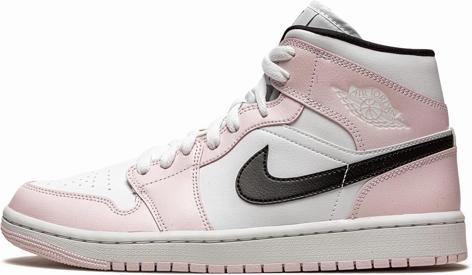 Nike Women's WMNS Air Jordan 1 Mid Barely Rose, Light Violet/Black/White, 9.5W