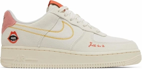 Nike Womens Air Force 1 07 Low Leather Synthetic Coconut Milk Light Curry Trainers 5.5 US