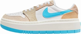 Nike Womens AIR Jordan 1 White/Baltic Blue-SANDDRIFT Sneaker-FD1028 100-Size 4.5