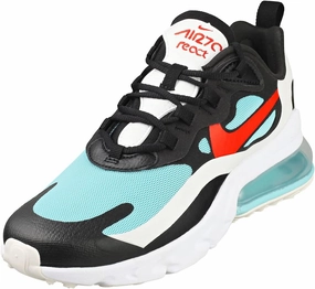 Nike Womens Air Max 270 React Running Trainers DA4288 Sneakers Shoes (UK 4 US 6.5 EU 37.5, Black Chile red Bleached Aqua 001)