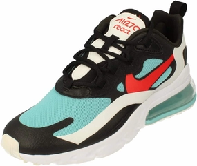 Nike Womens Air Max 270 React Running Trainers DA4288 Sneakers Shoes (UK 5.5 US 8 EU 39, Black Chile red Bleached Aqua 001)