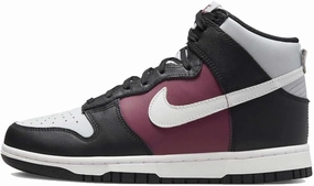 Nike Womens Dunk High Black White Maroon DD1869-005, 7, Multi