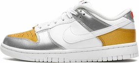 Nike Womens Dunk Low WMNS DH4403 700 Gold White Silver - Size 10W