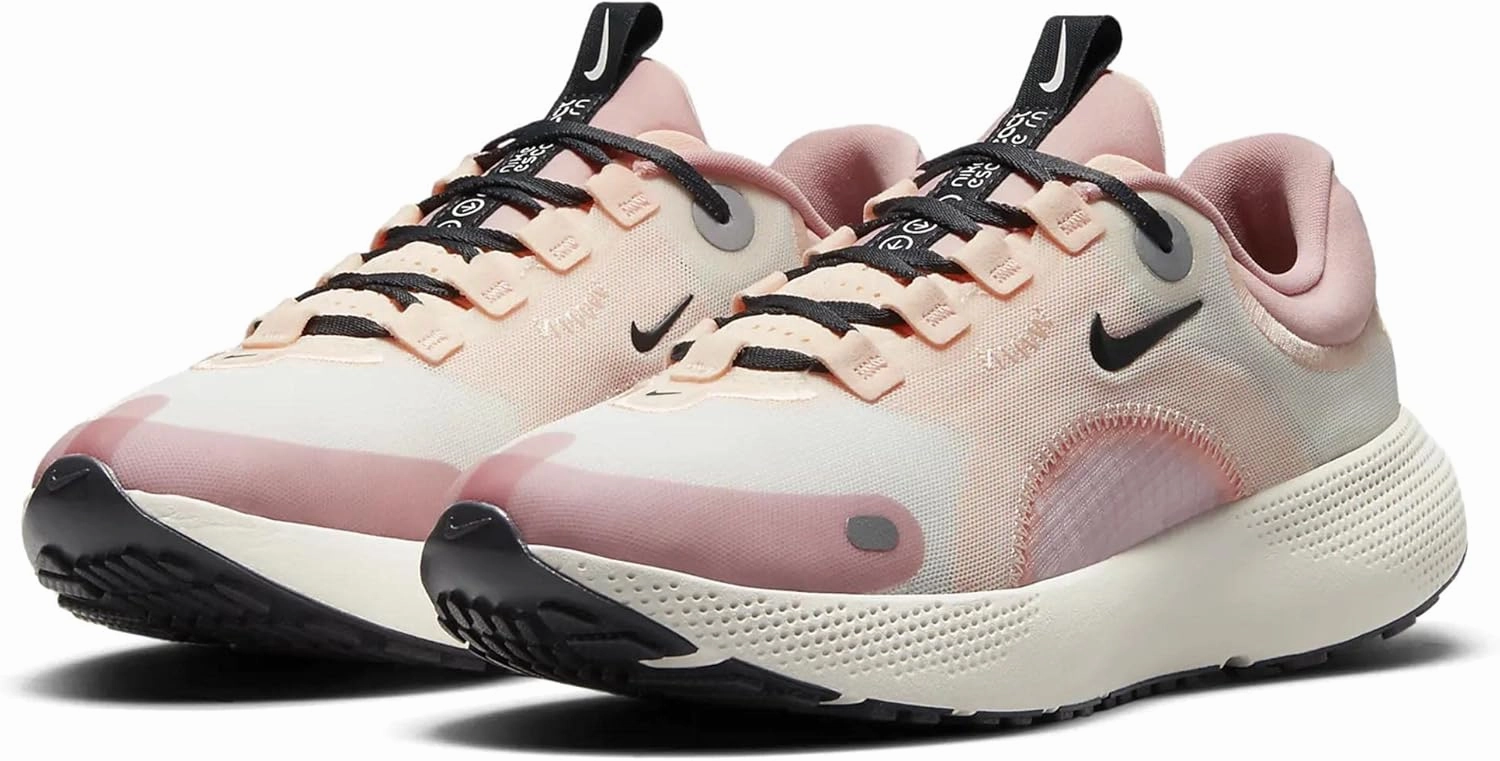 Nike Womens Escape Run Street Running Shoes (8.5, Sail/Dark Smoke Grey/Pink Glaze, Numeric_8.5