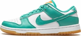 Nike Womens W Dunk Low DV2190 100 - Size 5W, White/Turquoise-orange