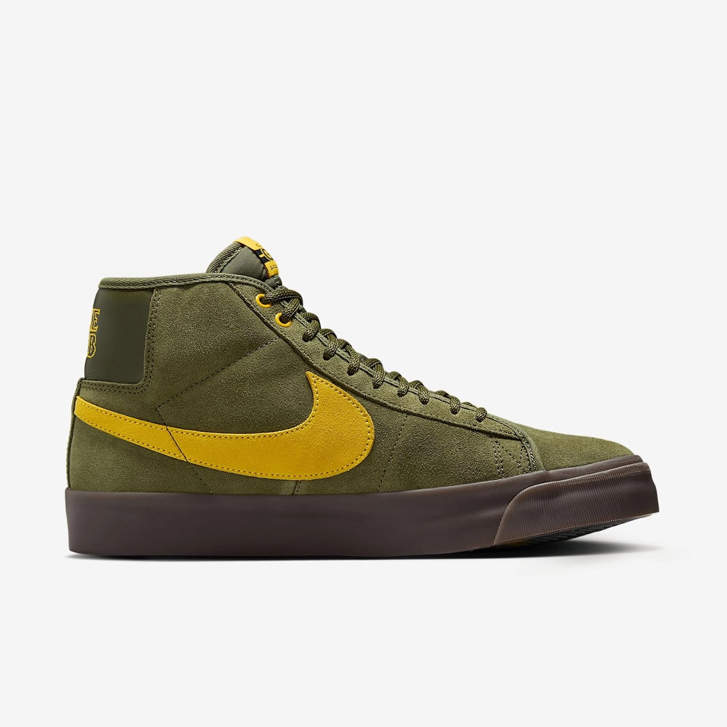 Nike Zoom Blazer Mid Skate Shoes (HM5838-300, Rough Green/Rough Green/Amarillo)