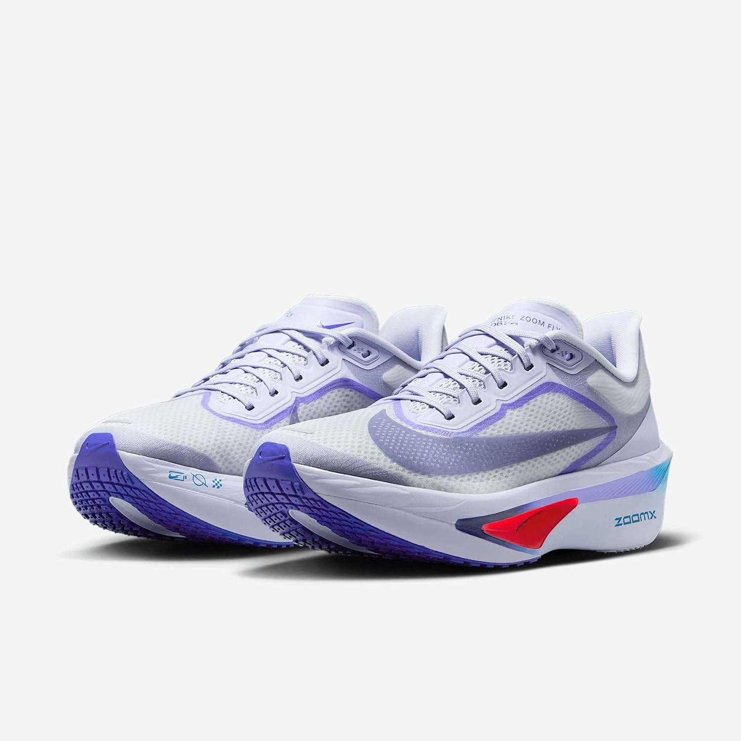 Nike Zoom Fly 6 Women's Road Racing Shoes (FN8455-004, Ghost/Football Grey/Blue Lightning/Blue Void)
