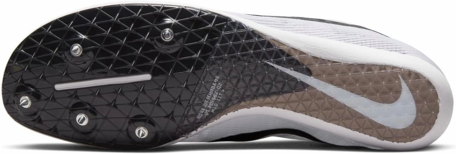 Nike Zoom Mamba 6 Track & Field Distance Spikes, 4.5, White/Black