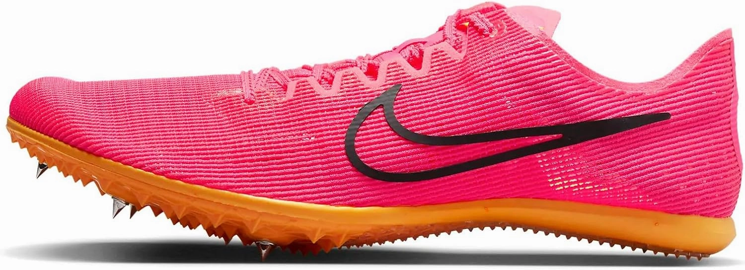 Nike Zoom Mamba 6 Track & Field Distance Spikes, 4.5, White/Black