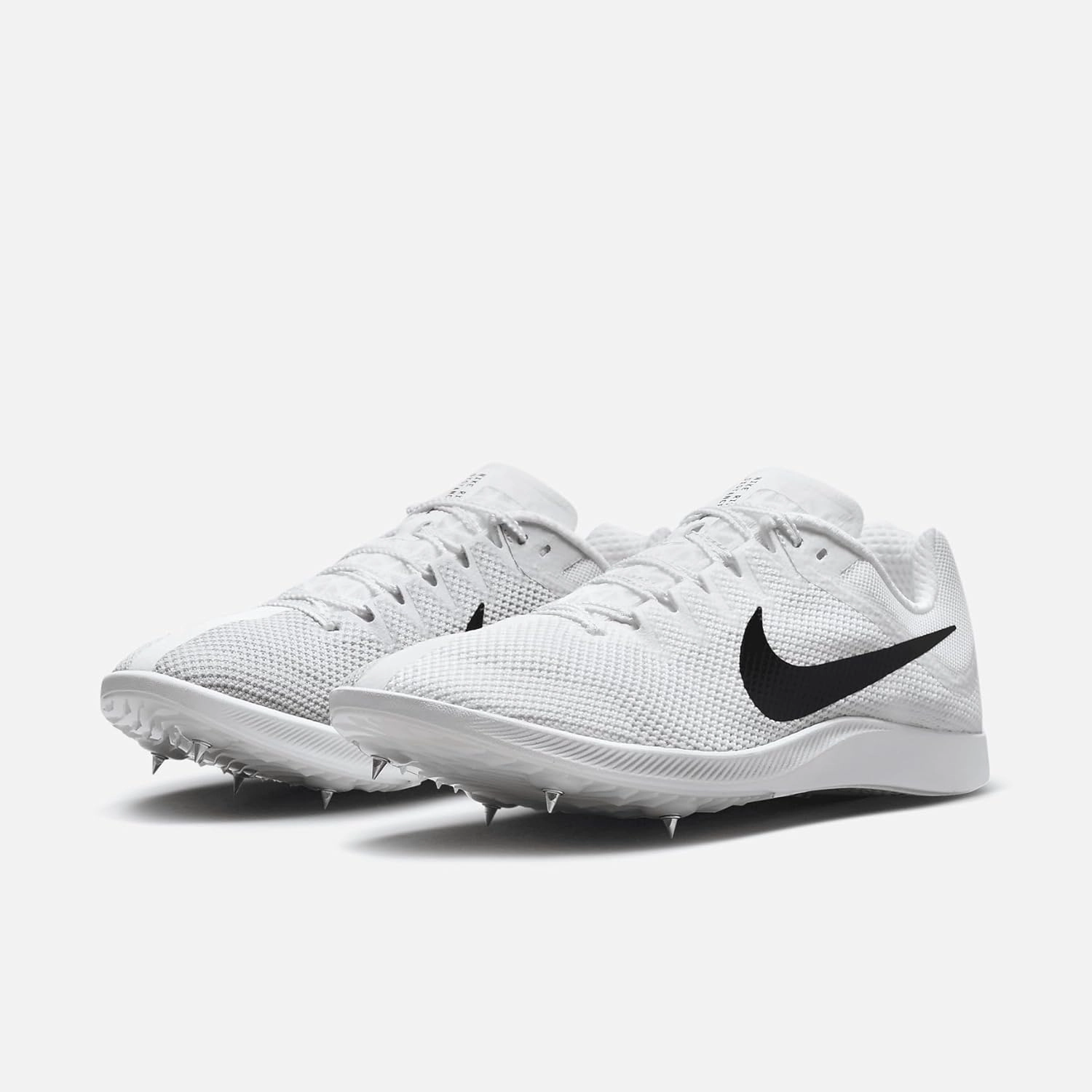 Nike Zoom Rival Track & Field Distance Spikes (FZ9653-100, White/Metallic Silver/Black)