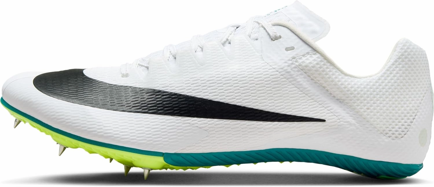 Nike Zoom Rival Track & Field Sprinting Spikes (FZ9663-102, White/Bright Spruce/Vapor Green/Black)