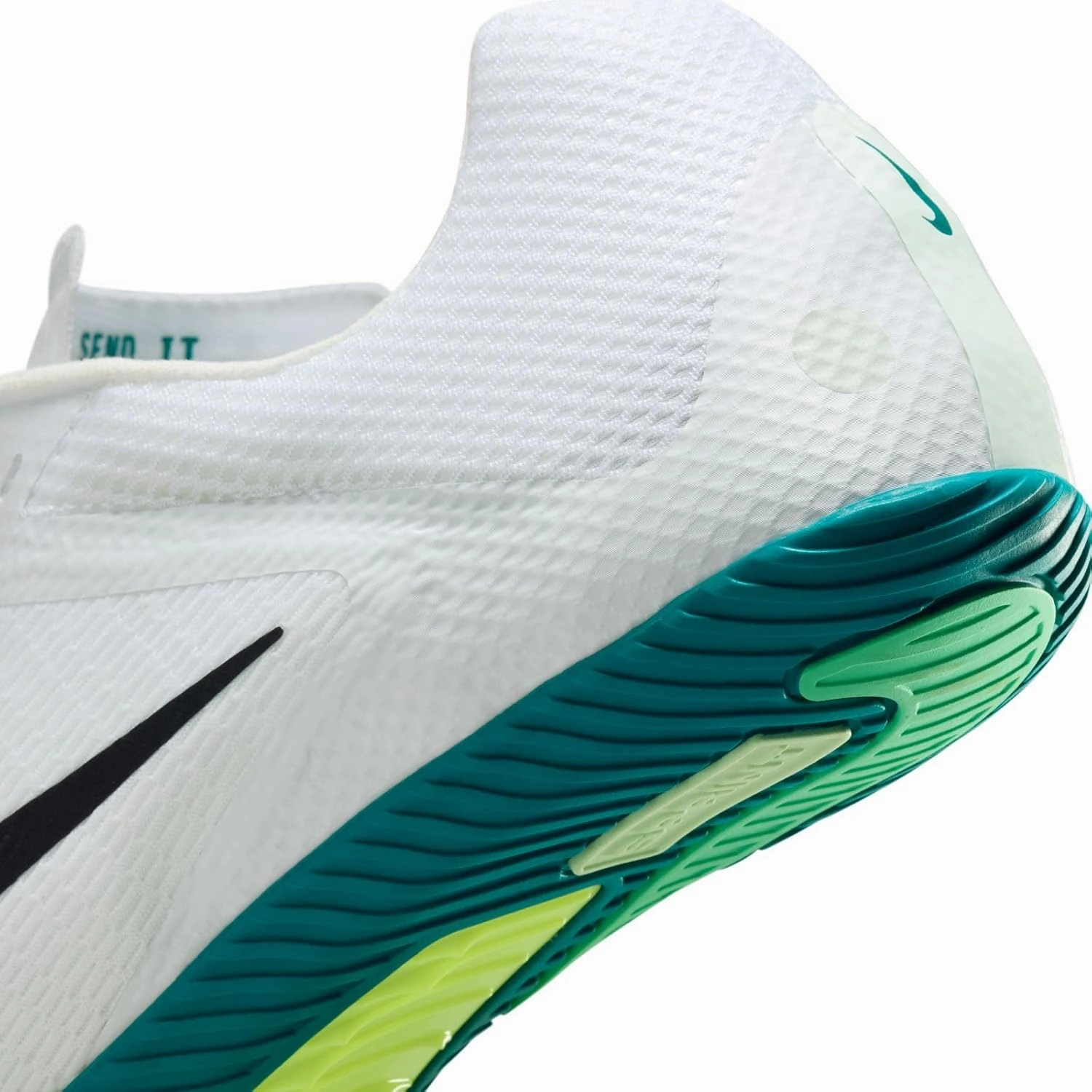 Nike Zoom Rival Track & Field Sprinting Spikes (FZ9663-102, White/Bright Spruce/Vapor Green/Black)
