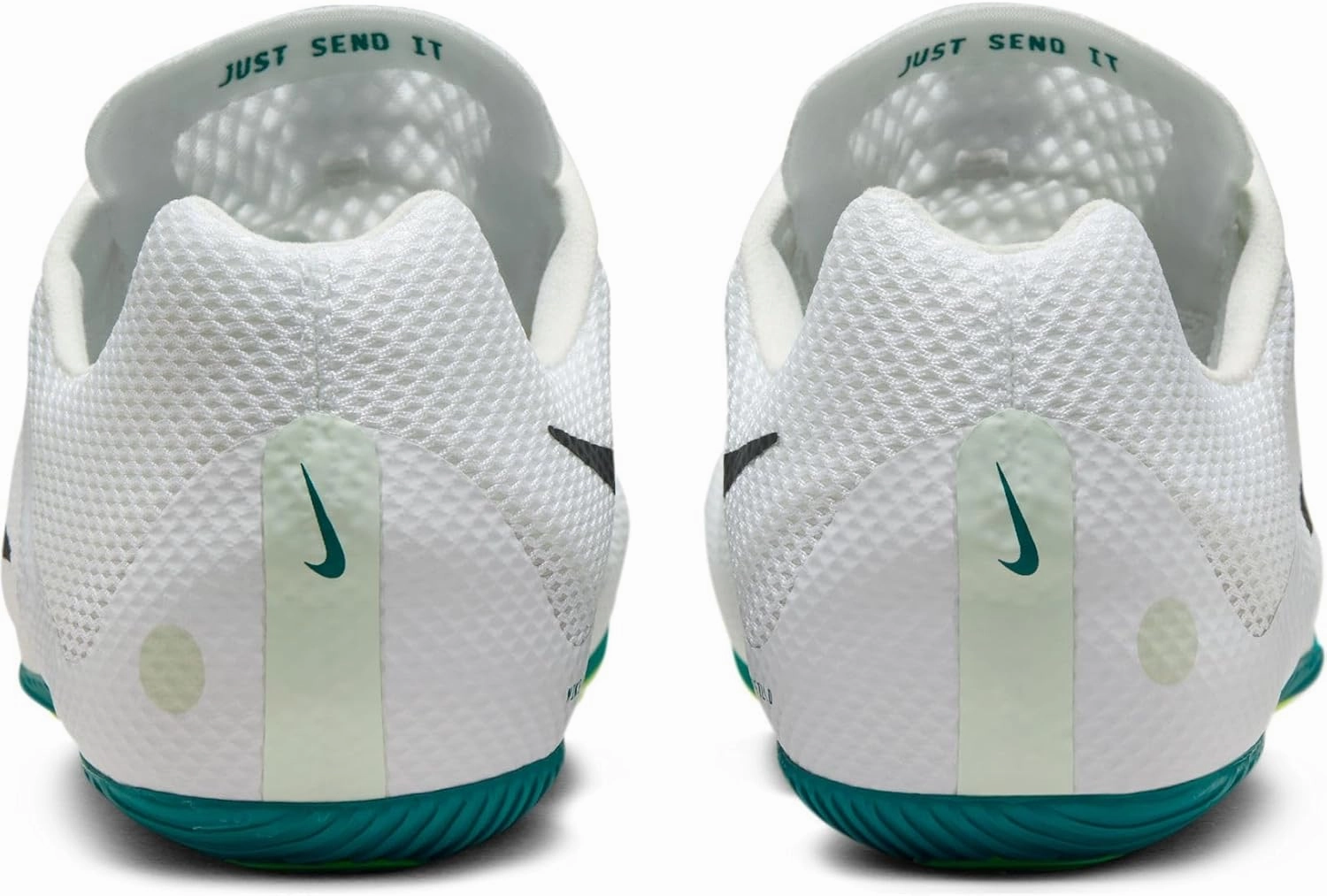 Nike Zoom Rival Track & Field Sprinting Spikes (FZ9663-102, White/Bright Spruce/Vapor Green/Black)