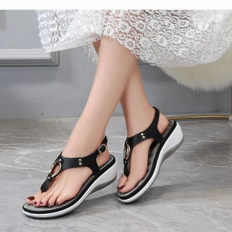 OCW Women Orthopedic Sandals Breathable Thick-soled Wedges Summer Flip Flops