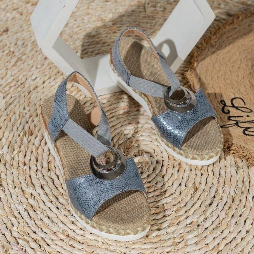 OCW Women Orthopedic Wedge Sandals Comfortable Ankle-Strap Open-Toe Chic Summer Sandals