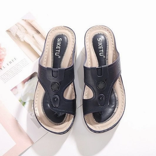 OCW Women Vintage Flip-flops Waterproof Wedge Orthopedic Sandals