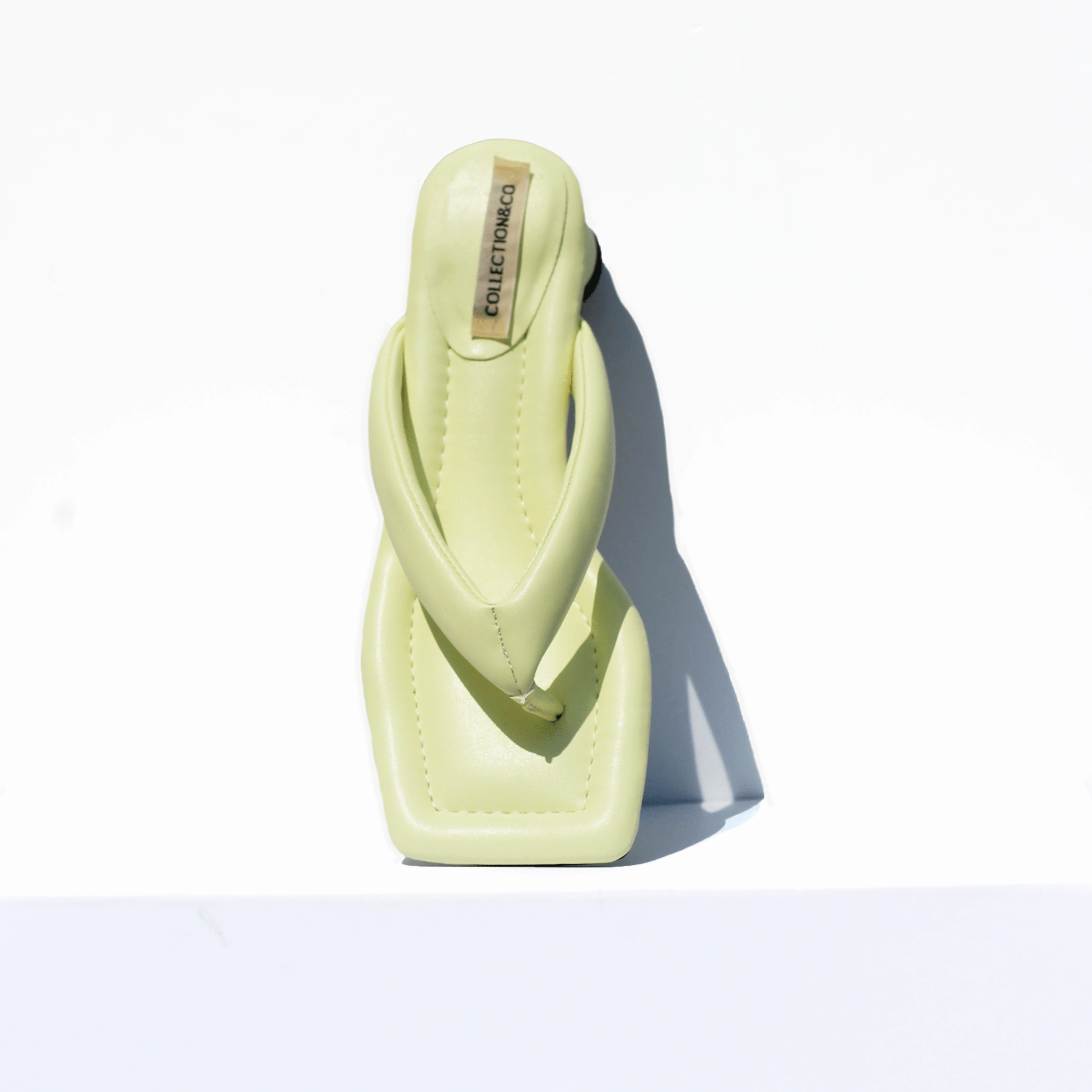 Olivia Vegan Leather Open Toe Mules | Yellow