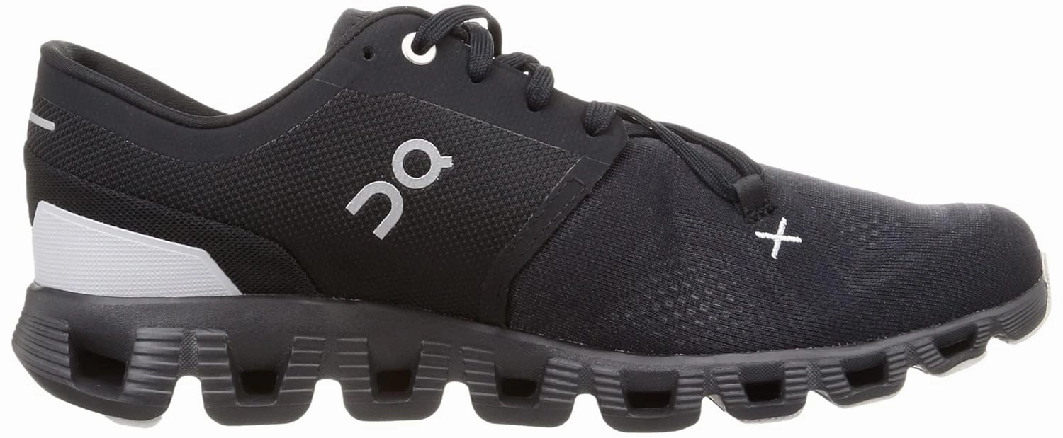 On Men's Cloud X 3 Sneakers, Black, 7 Medium US
