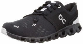 On Men's Cloud X 3 Sneakers, Black, 7 Medium US